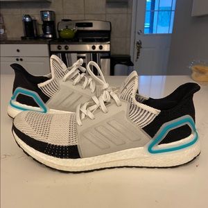Adidas Ultraboost 19 - white / sky blue. Size 13